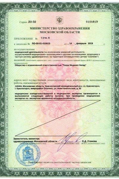Таора Медикал в Красногорске лицензия №4