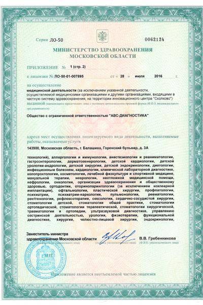 АВС-медицина в Балашихе лицензия №3